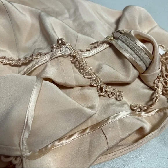 ๐ ARE YOU AM I Issi 100% Silk Mini Dress in Fawn - Picture 8 of 16